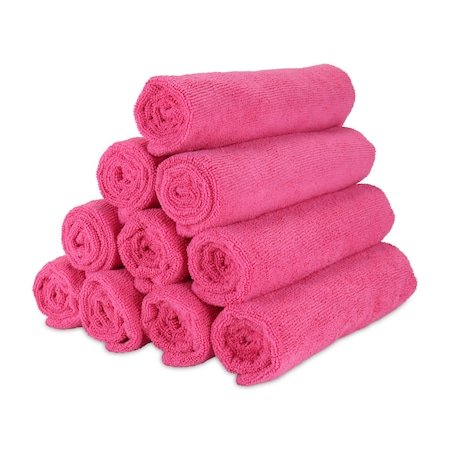 Monarch Brands Microfiber Hand Towels - 16in x 27in, Hot Pink, 180PK M915105HP-CS
